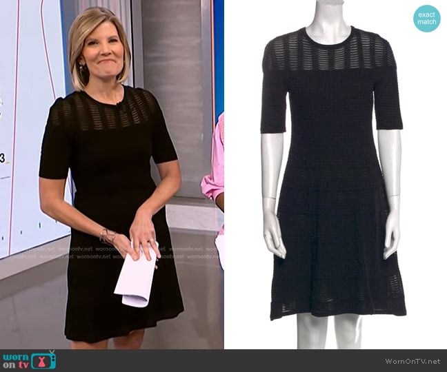 Missoni Crew Neck Knee Length Dress worn by Kate Snow on NBC News Daily