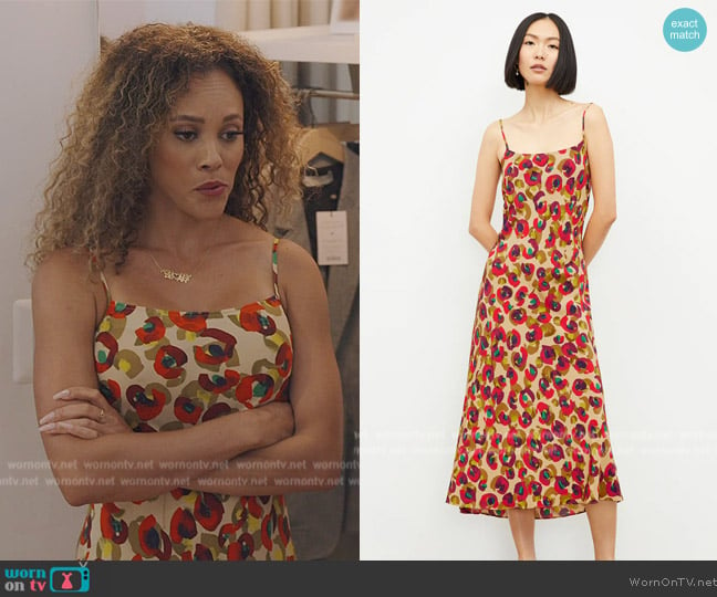 M.M. LaFleur The Nene Slip Dress worn by Ashley Darby on The Real Housewives of Potomac