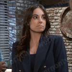 Molly’s cropped pinstripe blazer on General Hospital