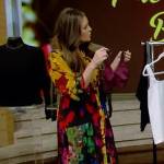 Monica Mangin’s floral print maxi dress on Live with Kelly and Mark