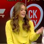 Monica Mangin’s yellow sweater and skirt on Live with Kelly and Mark