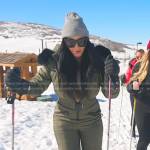 Monica’s green ski suit and brown boots on The Real Housewives of Salt Lake City