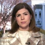 Monica Alba's beige plaid wrap coat on NBC News Daily