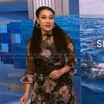 Morgan’s black floral chiffon dress on NBC News Daily