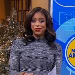 Morgan Norwood’s space dye mock neck dress on Good Morning America