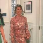 Nancy’s pink metallic ruffled dress on The Real Housewives of Beverly Hills