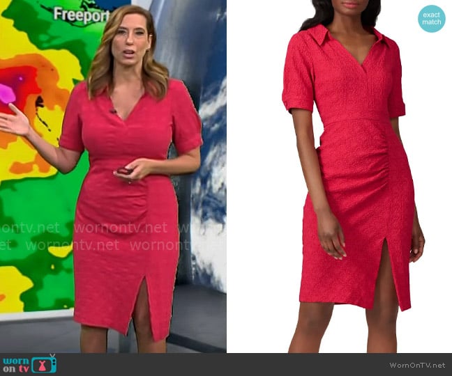 Nanette Lepore Pink Slit Dress worn by Stephanie Abrams on CBS Mornings