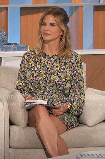 Natalie's green floral dress on The Talk