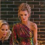 Nicole’s sequin one shoulder dress on Selling Sunset