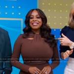 Niecy Nash-Betts’s brown cutout dress on Good Morning America