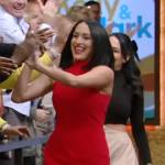 Nikki Garcia’s red mini dress on Live with Kelly and Mark