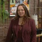 Nina’s burgundy suit on The Young and the Restless