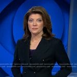 Norah’s black double breasted blazer on CBS Evening News