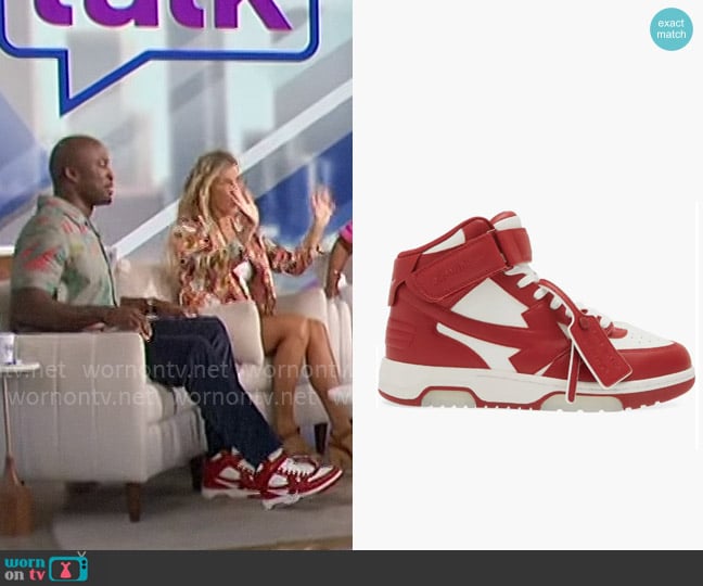 Off-White Out of Office High Top Sneaker worn by Akbar Gbajabiamila on The Talk