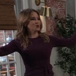 Olivia’s purple long sleeved dress with ruffle on General Hospital