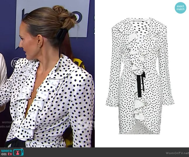 Philosophy di Lorenzo Serafini Short Ruffle Dress worn by Keltie Knight on E! News