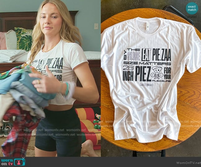 Piezaapizza Double Entendre T-Shirt worn by Taylor Ann Green on Southern Charm