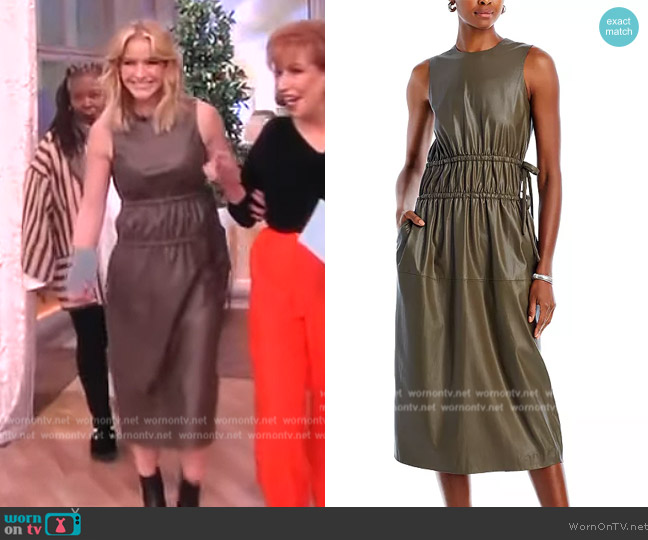 Proenza Schouler Faux Leather Drawstring Dress worn by Sara Haines on The View