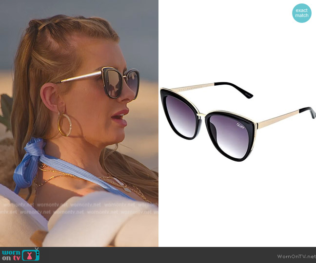 Quay Honey Cat-Eye Sunglasses worn by Nicole Young on Selling Sunset