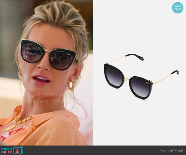 Quay Australia Flat Out Sunglasses worn by Nicole Young on Selling Sunset