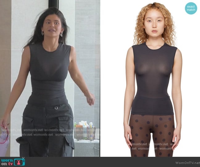 Gray Stocking Tank Top worn by Kylie Jenner (Kylie Jenner) on The Kardashians