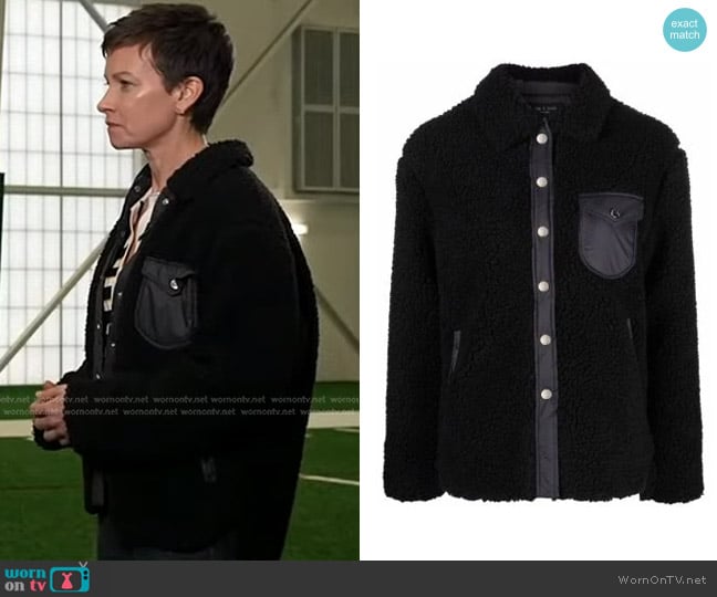 Rag & Bone Elliot Shell-Trimmed Fleece Jacket worn by Stephanie Gosk on Today