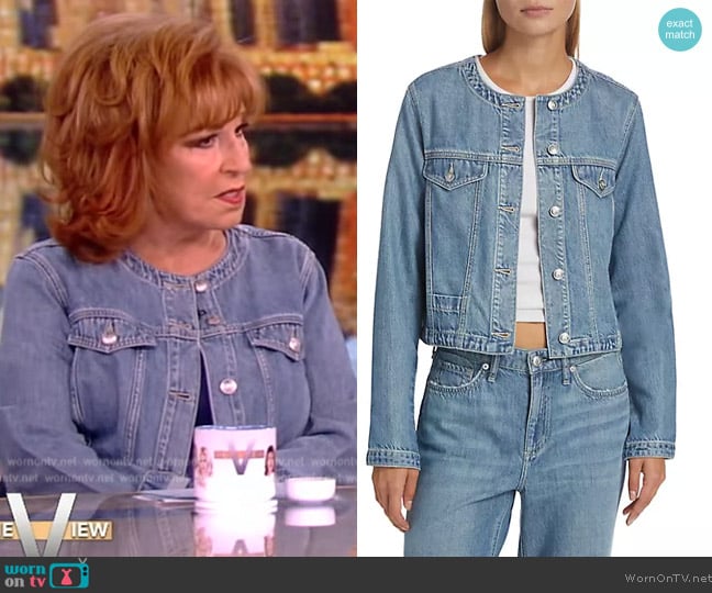 Rag and Bone Featherweight Cora Round-Neck Denim Jacket worn by Joy Behar on The View