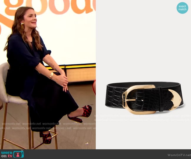 Ralph Lauren Alligator Welington Belt worn by Drew Barrymore on The Drew Barrymore Show