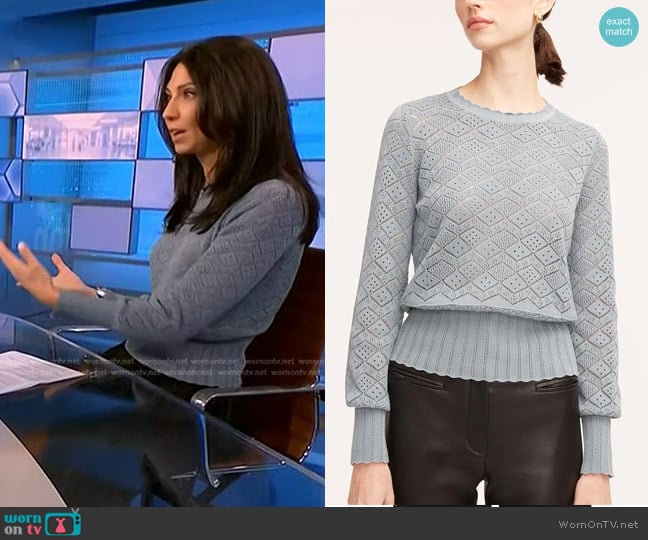 Rebecca Taylor High Twist Pullover worn by Dr. Natalie Azar on NBC News Daily