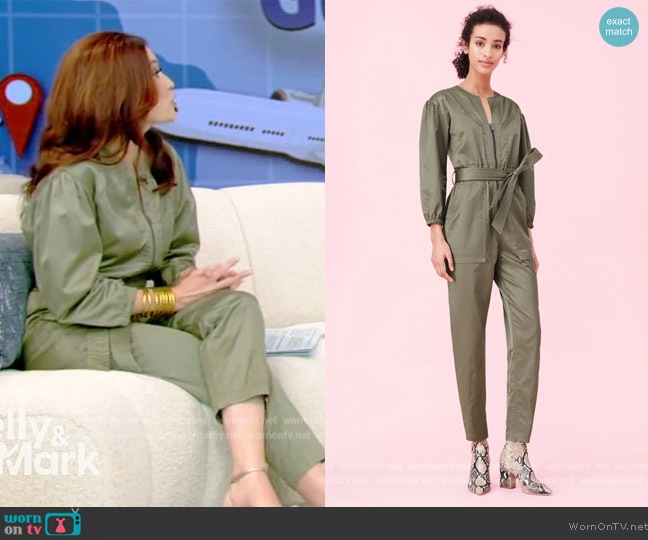 Rebecca Taylor Sateen Jumpsuit worn by Amy Goodman on Live with Kelly and Mark