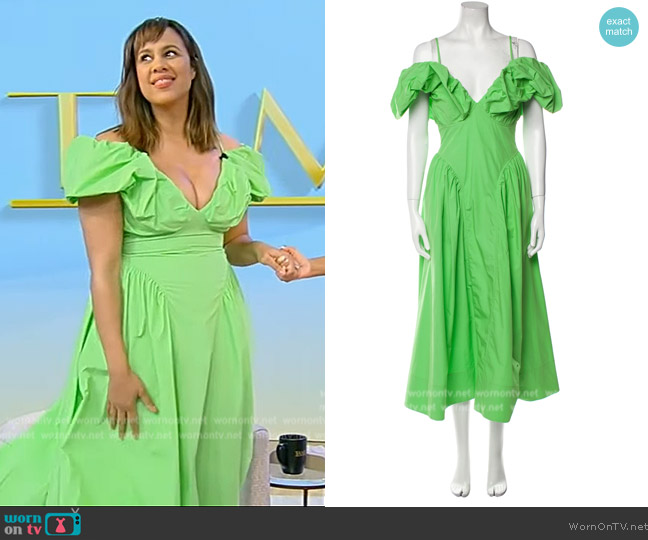 WornOnTV: Zawe Ashton’s green dress on Tamron Hall Show | Clothes and ...