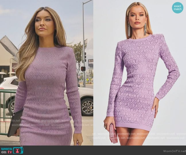 Retrofete Palmer Embellished Sweater Dress worn by Chrishell Stause on Selling Sunset