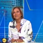 Robin’s abstract print blouse on Good Morning America