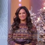 Rocsi Diaz’s floral sweater on Good Morning America