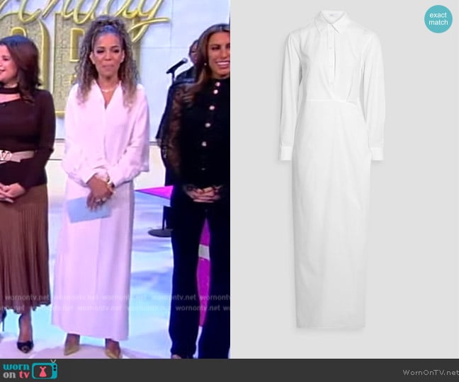 Rosetta Getty Cotton-poplin maxi shirt dress worn by Sunny Hostin on The View