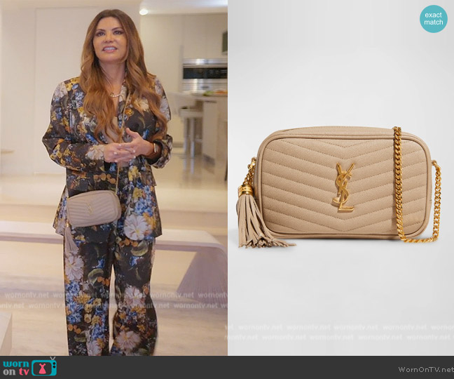 Saint Laurent Lou Mini Camera Bag worn by Adriana de Moura (Adriana de Moura) on The Real Housewives of Miami