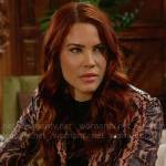 Sally’s pink snakeskin print leather jacket on The Young and the Restless