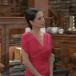 Sam’s pink Thanksgiving dress on General Hospital