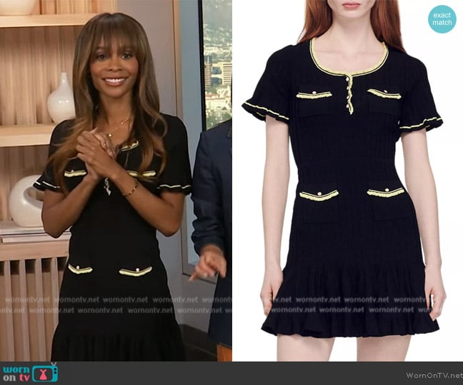 Sandro Charmette Dress worn by Zuri Hall on Access Hollywood