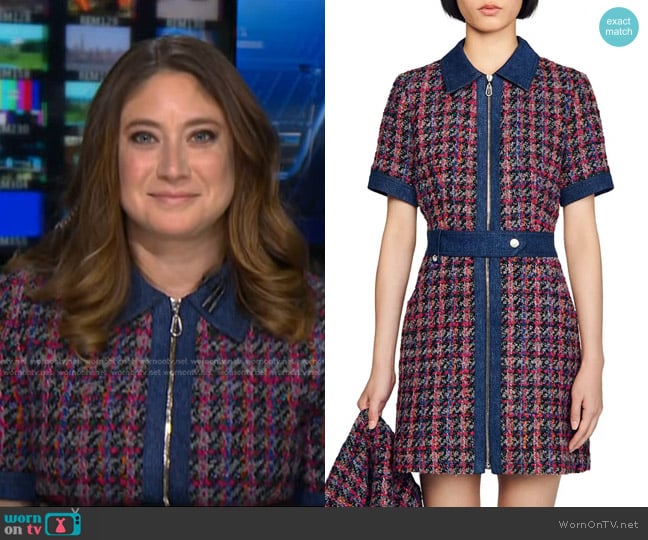 Sandro Lonarde Coat Dress worn by Leslie Josephs on NBC News Daily