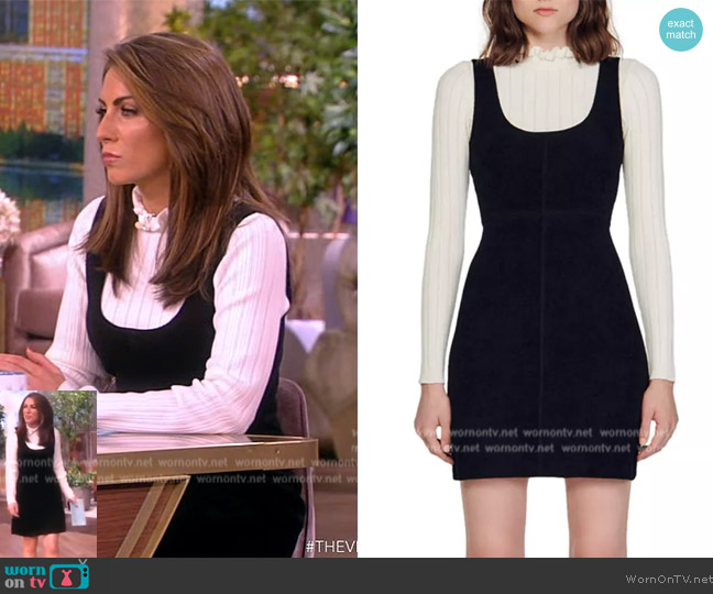 Sandro Pinafore dress worn by Alyssa Farah Griffin on The View