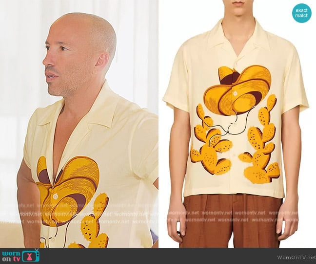 Sandro Sombrero Print Shirt worn by Jason Oppenheim on Selling Sunset