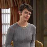 Sarah’s grey ribbed dress on Days of our Lives