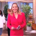 Sara’s red blazer jumpsuit on The View