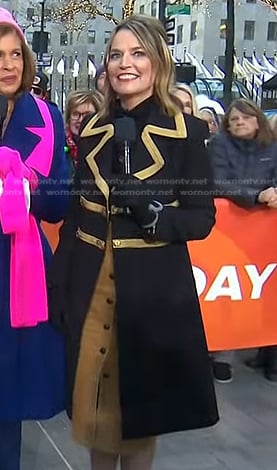 Savannah’s black military coat on Today