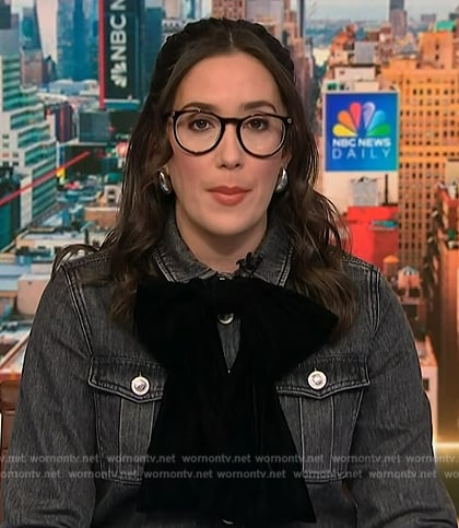 Savannah's denim tow detail jacket on NBC News Daily