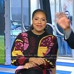 Sheinelle’s black printed sweater dress on Today