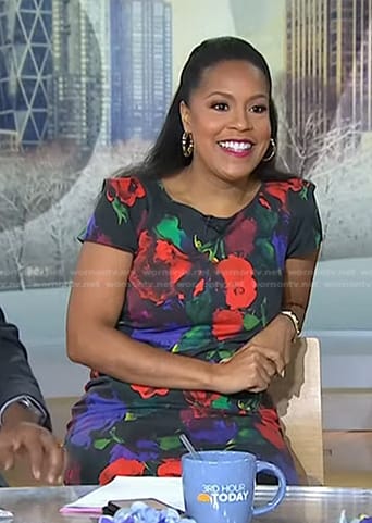 Sheinelle's floral print cap sleeve dress on Today