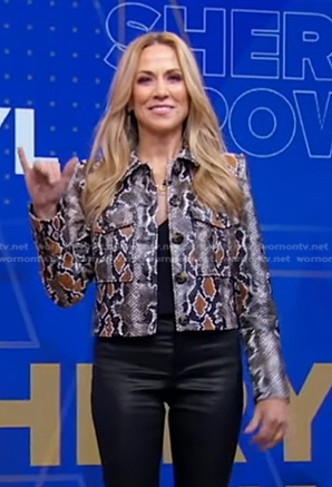 Sheryl Crow’s python print jacket on Good Morning America