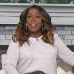 Sheryl’s grey embellished sweater on The Talk